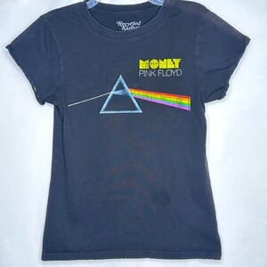 Pink Floyd Dark Side Money T-shirt Graphic Punk Distressed Sz S‎